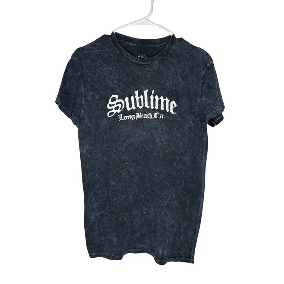 Sublime Band Tee Acid Wash Oversized Distressed Black Size L NWOT - Picture 1 of 4